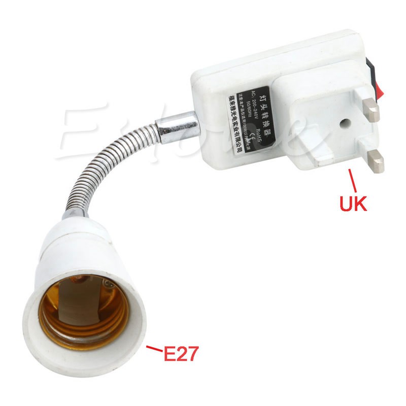 Run♥♥E27 LED Light Bulb Lamp Holder Flexible Extension Adapter