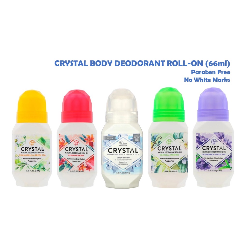 Crystal Body Deodorant, MineralEnriched Deodorant RollOn (66 ml) Shopee Singapore