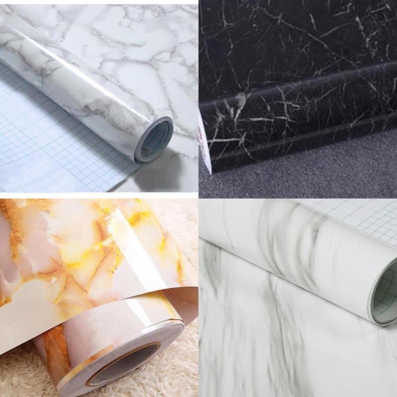 Wallpaper Self Adhesive Stick Granite Marble Rolling Paper