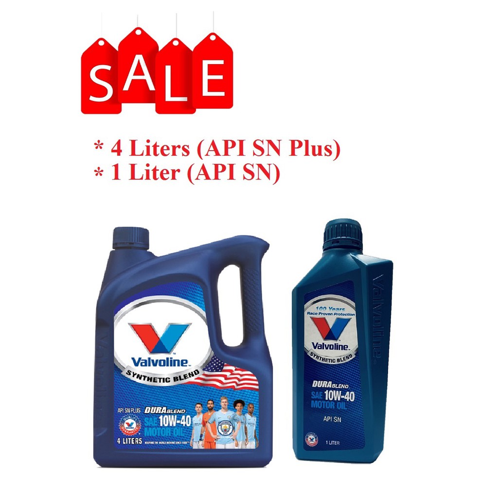 Valvoline Engine Oil Semi Synthetic 10w40 Sn Plus 4liters Durablend 1 Liter Engine Oil 10w40 Sn Shopee Singapore