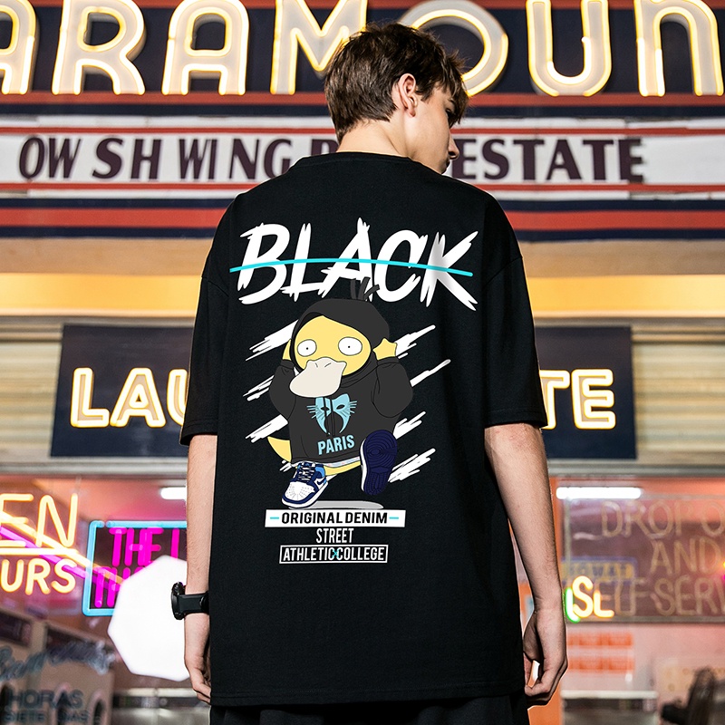 Pika Punk Men's Short Sleeved T-shirt Black Pokémon 