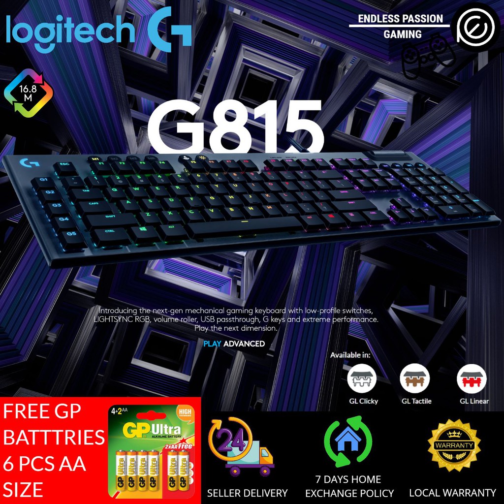 Logitech G815 RGB Low Profile Mechanical Gaming Keyboard Linear