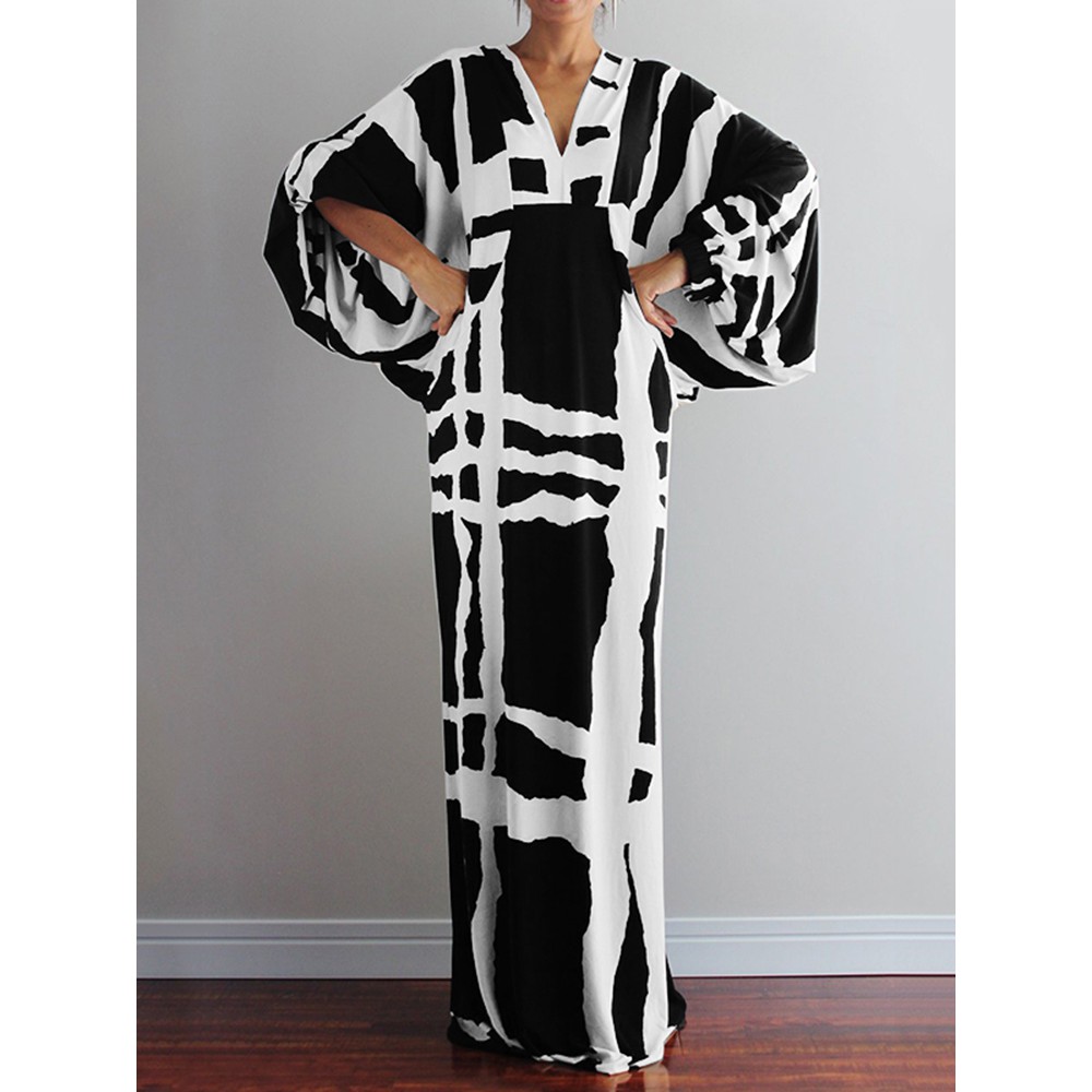 Printed Batwing Long Sleeve Stripe 