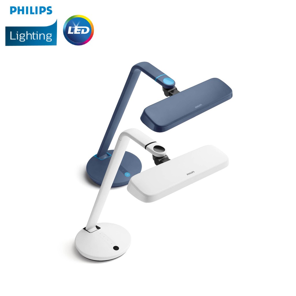 Philips LED Desk Lamp Anti-Glare Protection Strider 66111 White/Blue |  Shopee Singapore