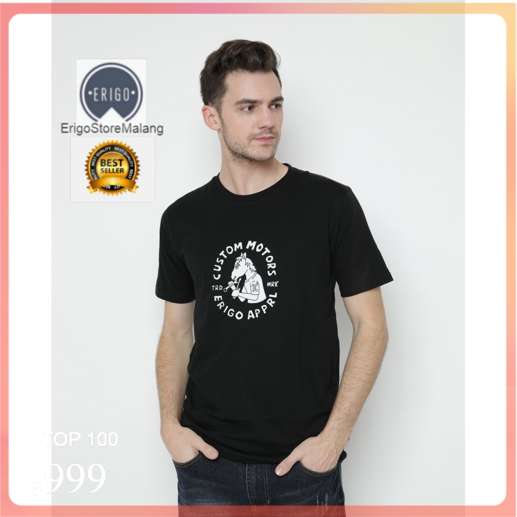 Erigo T-Shirt Men Original Custom Bike Black T-Shirt Erigo Apparel ...