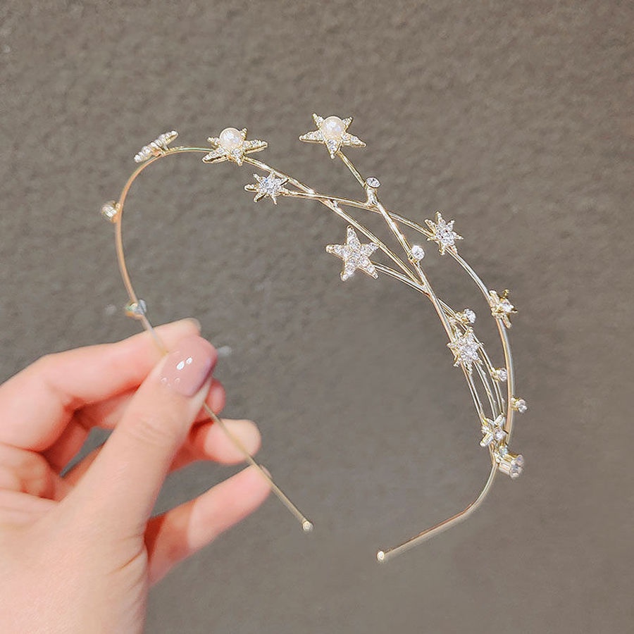 Image of Chic Rhinestone Alloy Headband Party Wedding Multilayer Butterfly Crystal Hair Band Girls Hair Accessories #2