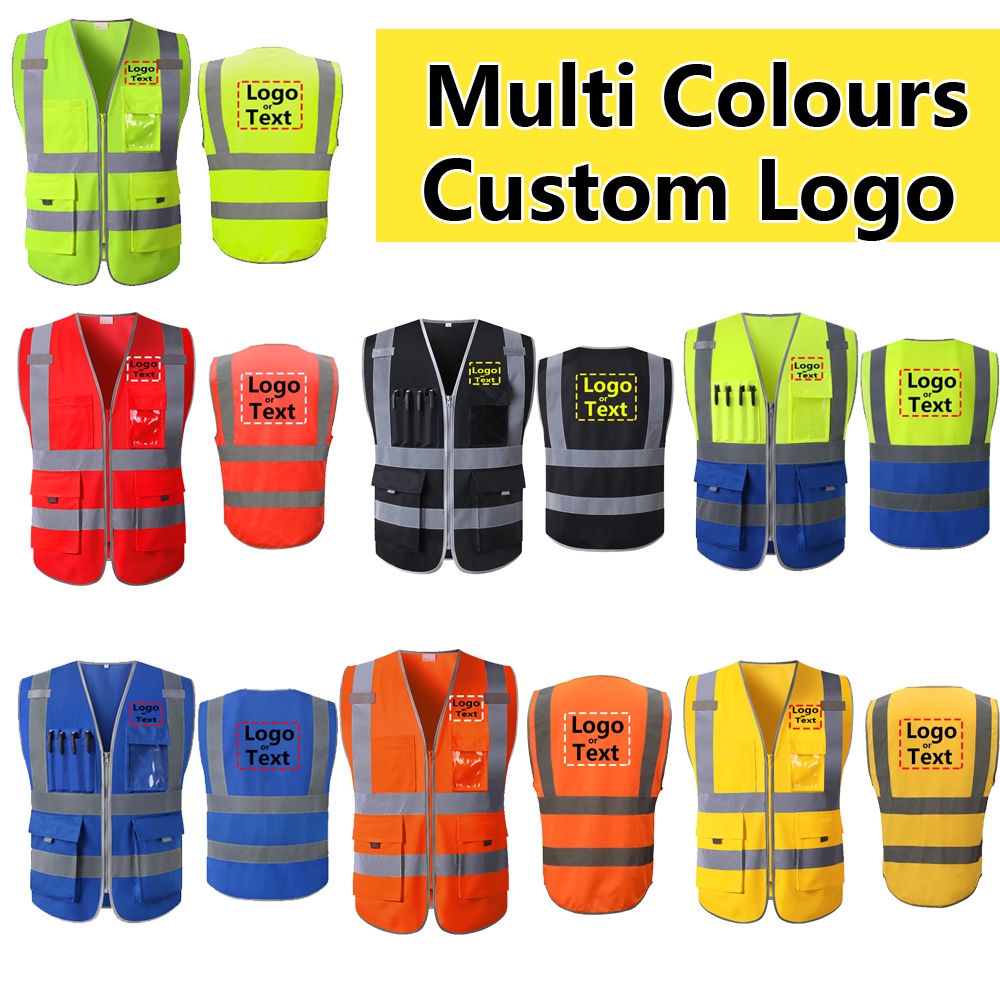 Safety Vest With Logo Customized Reflective Vest With Company Logo
