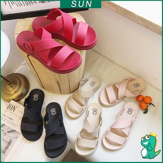 Image of [Shop Malaysia] women's solid color sandals
