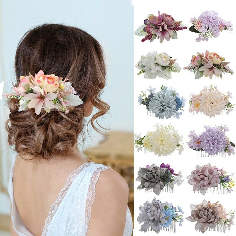 Women's Flower Hair Comb Wedding Hair Clips Pins Bridal Hair Accessories  Wedding | Shopee Singapore