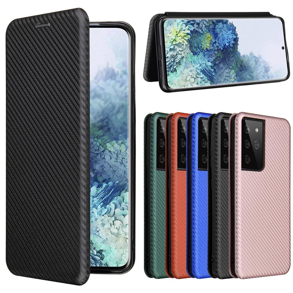 Samsung Galaxy S21 Ultra 5g Case Carbon Fiber Flip Leather Case For Samsung Galaxy S21 Ultra 5g Case Cover Shopee Singapore