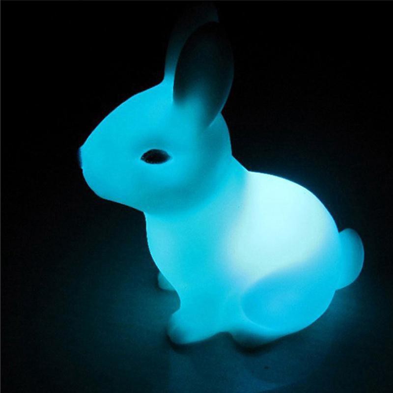 Cute Easter Rabbit Bunny Shape LED Night Light Decoration Table Lamp