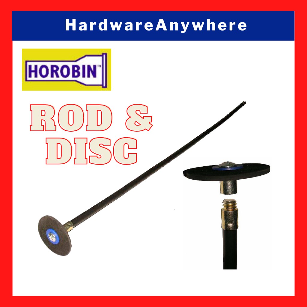 HOROBIN Rod and Disc Set (Rubber Plunger and Drain Rod) - Uses suction ...