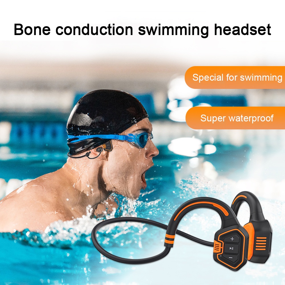 As9 Wireless Bone Conduction Headphones Sports Bluetooth Headphones Built In 16g Ip68 Waterproof 8754