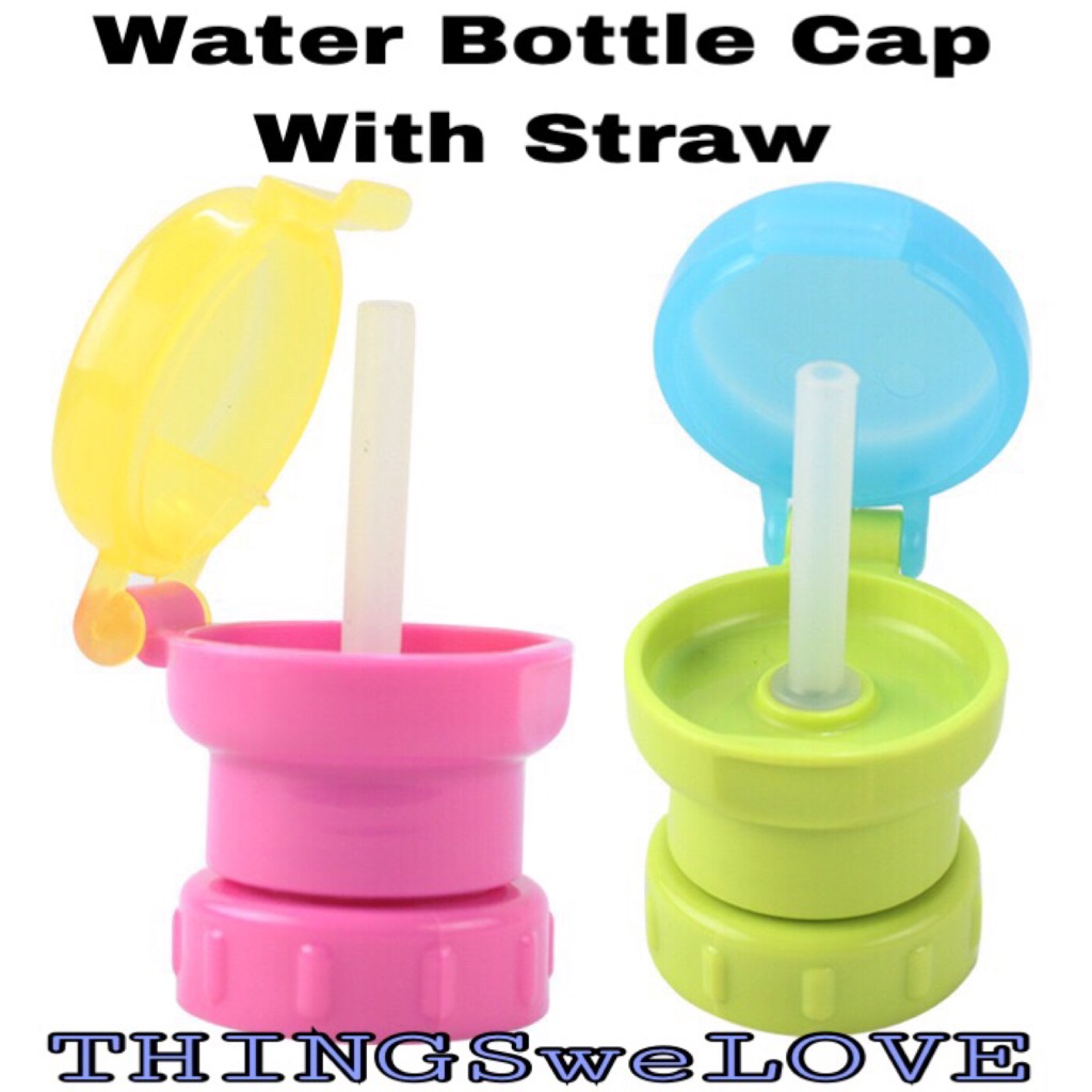 [SG SELLER] [FREE SHIPPING] Water Bottle Cap With Straw Can Be Fit On