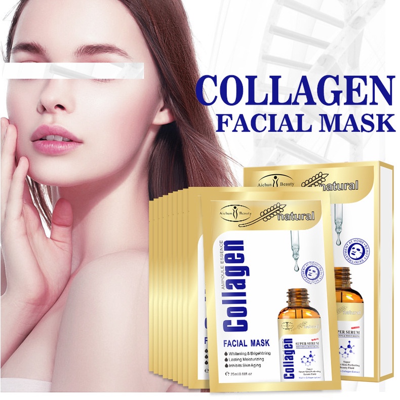 AICHUN BEAUTY COLLAGEN AMPOULE ESSENCE FACIAL MASK (250ML) Shopee