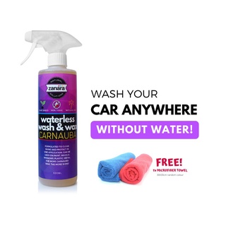 Car, Motorcycle & Bike Waterless Wash | Carnauba Wax | Quick Wash | Easy Cleaning | Spray, Wipe & Clean | Free Gift