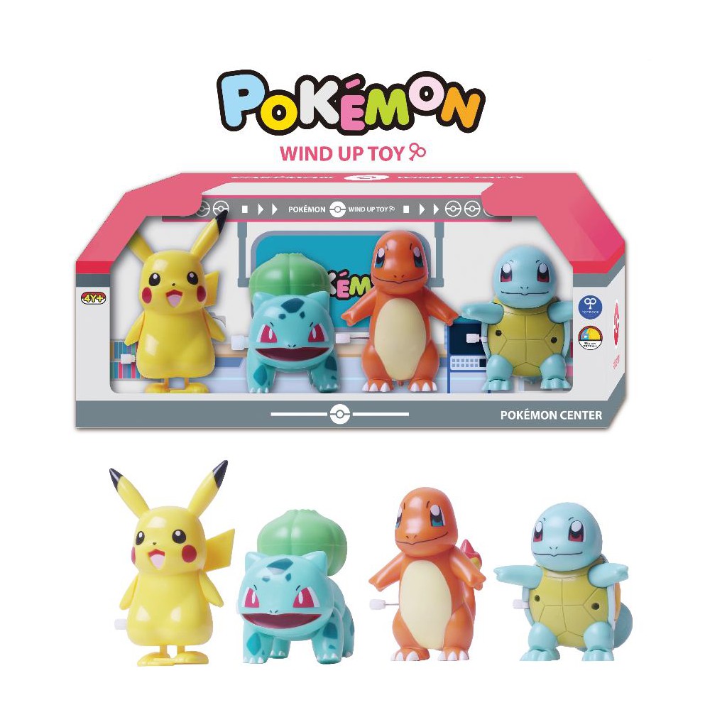 Pokemon Characters Figures Wind Up Toys 4piece Set Shopee Singapore