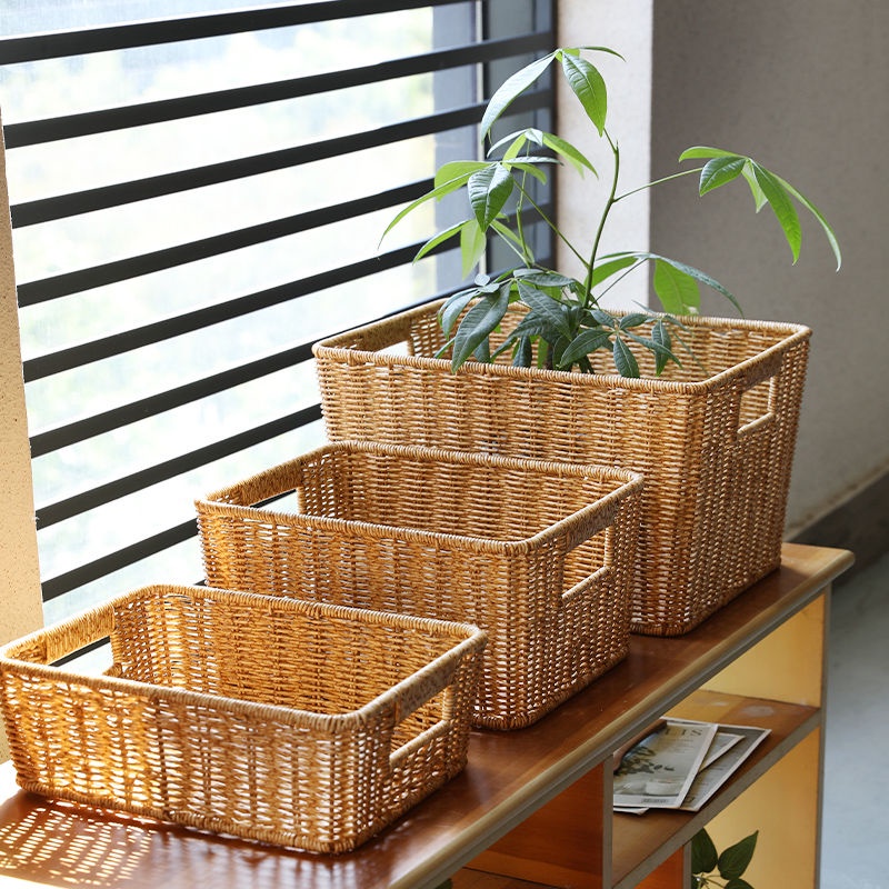 Basket rattan organiser storage chest ,rattan box,towel woven basket