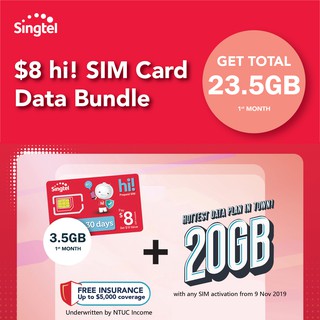 Sgd15 Hi Sim Card Sim Card To Be Registered Within 7 Days Shopee Singapore