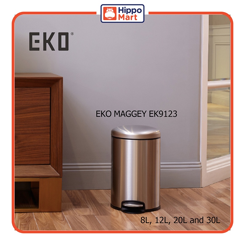 EKO MAGGEY EK9213 [MultiSize] Pedal Waste Bin with Soft Closing