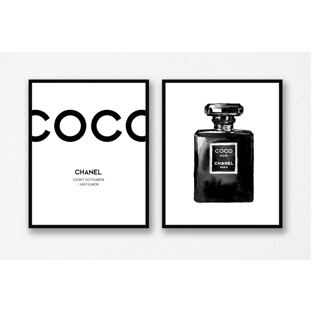 Coco Chanel Perfume Monochrome Poster Wall Decor Shopee Singapore