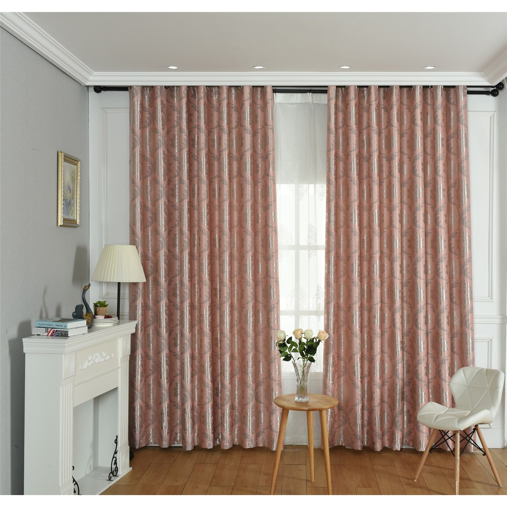 Window Door Bedroom Balcony Curtains Drape Pink 1pcs Free Hook A01 Osh