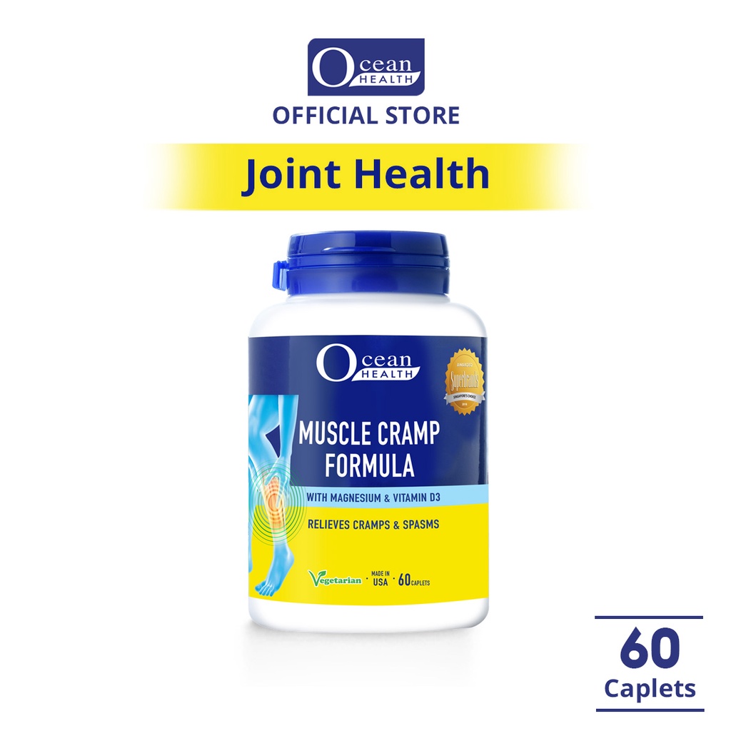 Muscle Cramp Formula (60s) Ocean Health (With Magnesium & Vitamin D3 Helps Relieve Muscle
