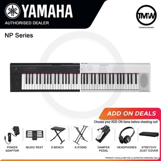 [LIMITED STOCKS] Yamaha NP-12 Piaggero Portable Stage Piano Black White 61 keys NP12 NP 12 Keyboard