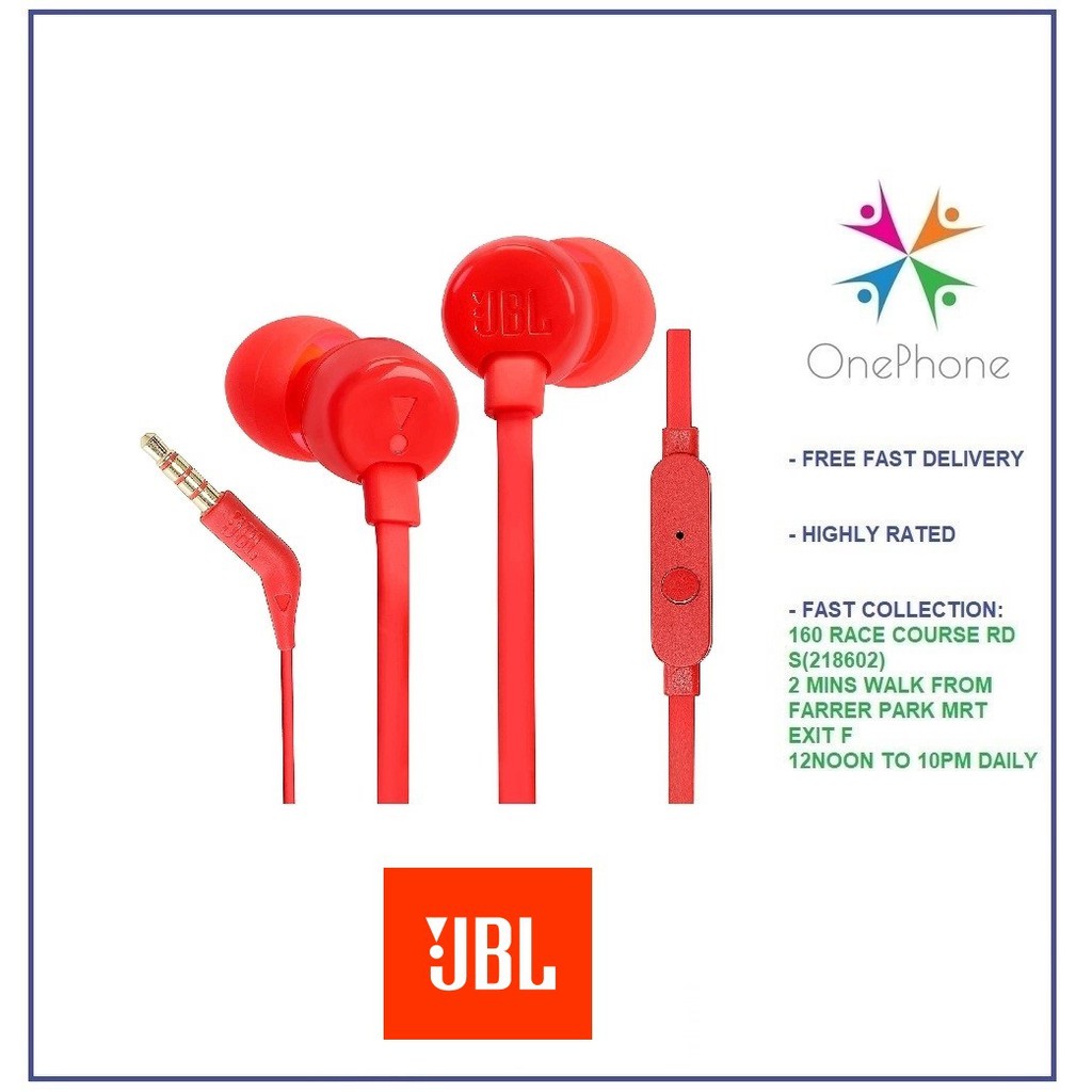 JBL Tune 110 Pure Bass Earpiece with Mic I Brand New Shopee Singapore