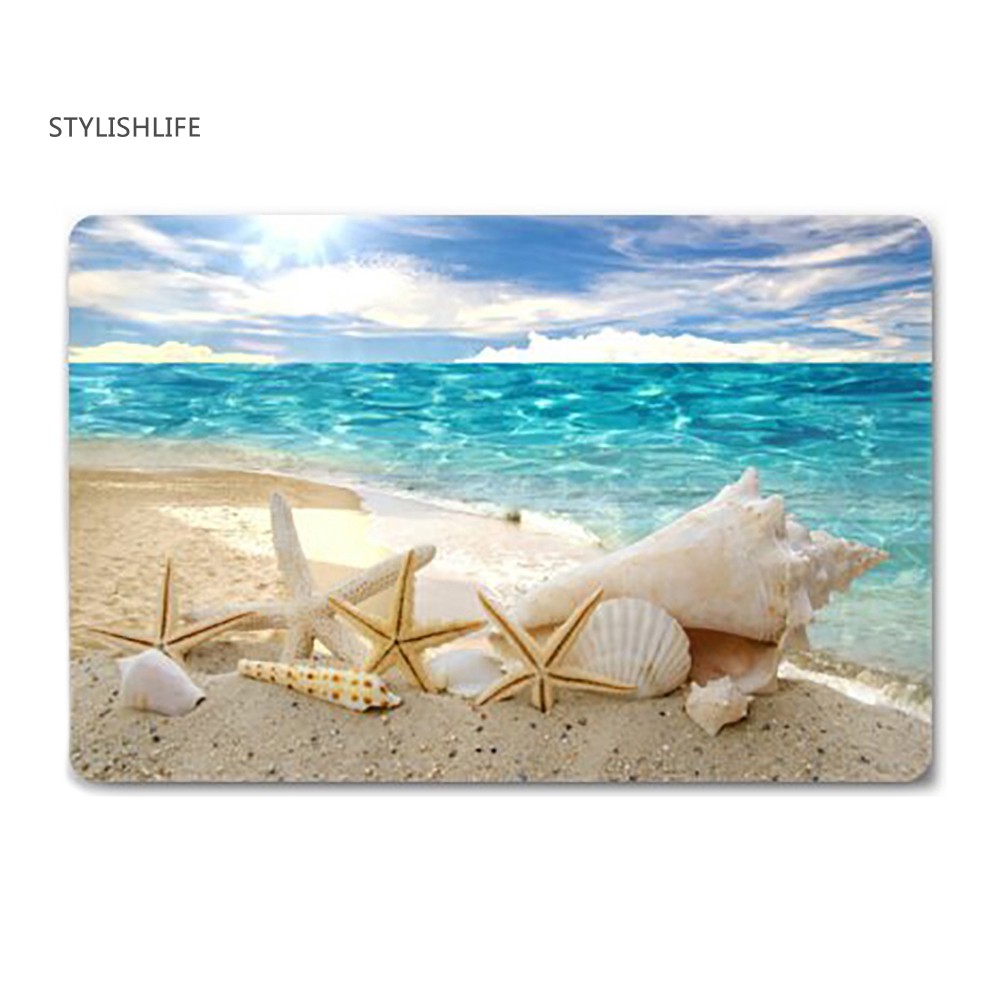 beach kitchen mat