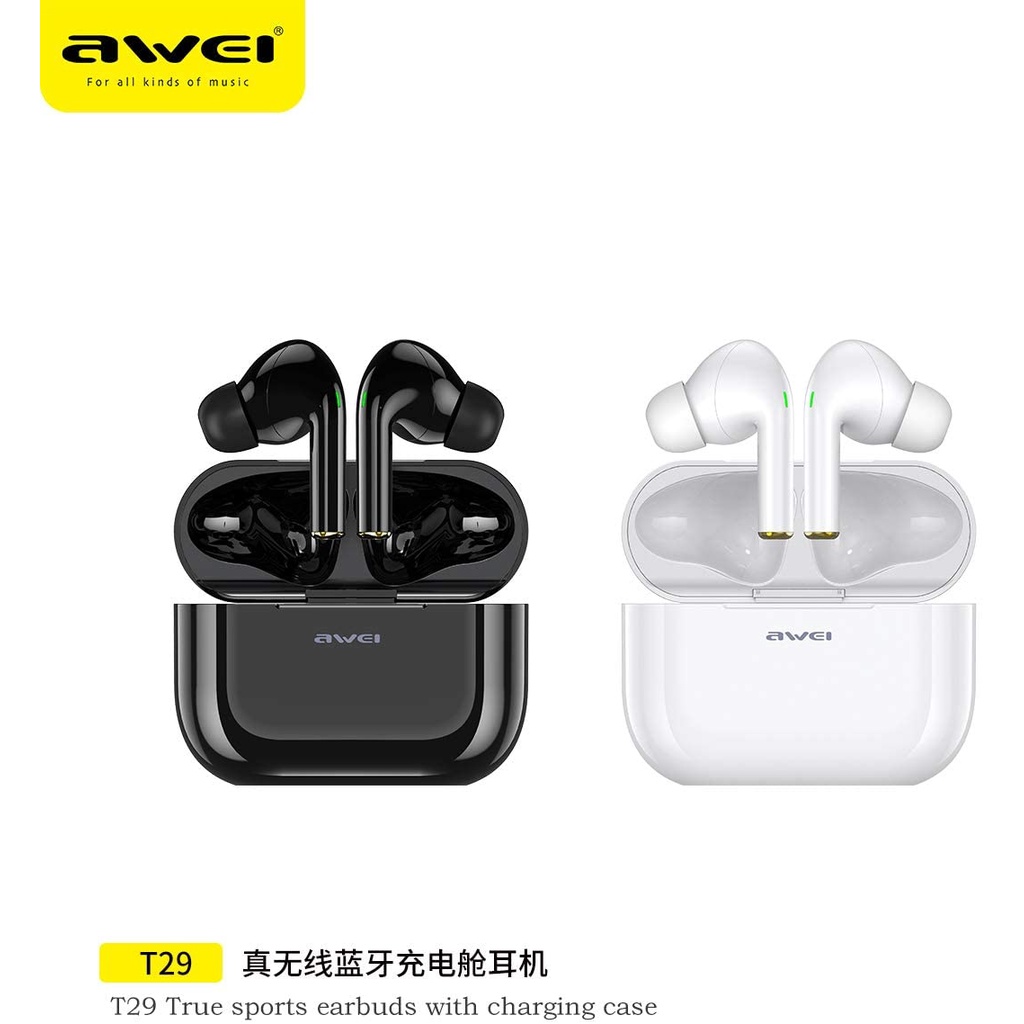 AWEI [SG] T29 True Wireless Sports Earbuds With Charging Case Shopee