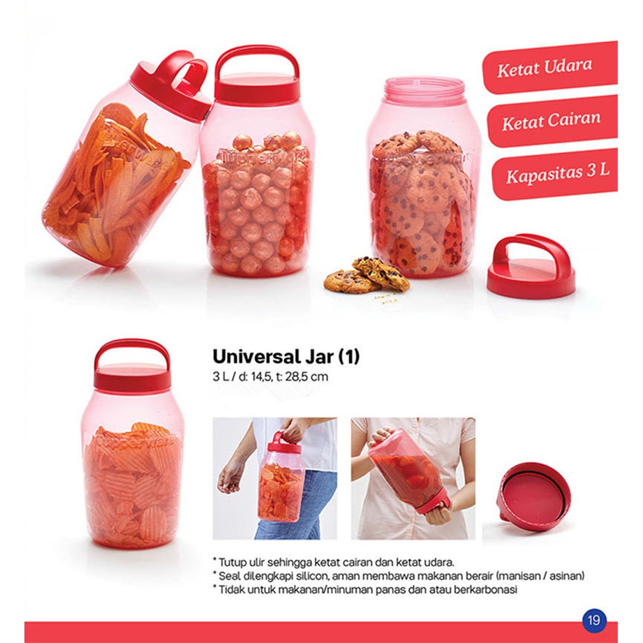 Tupperware Universal Jar 3l 1 5l 1 Unit Shopee Singapore