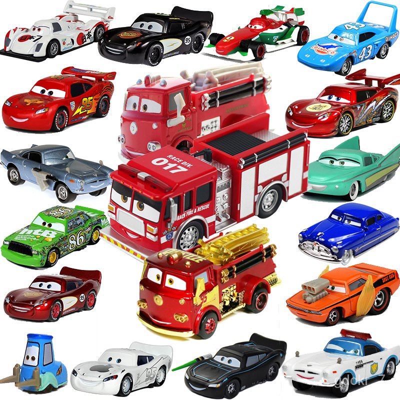 lightning mcqueen Disney Pixar Cars 2 3 Lightning Mcqueen Red Firetruck ...