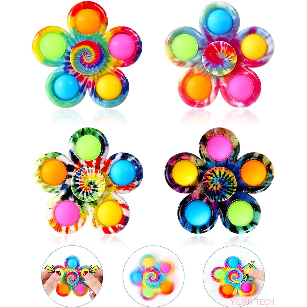 Pop It Fidget Spinner Toys Simple Popping Fidget Toy Pop Fidget Pack ...