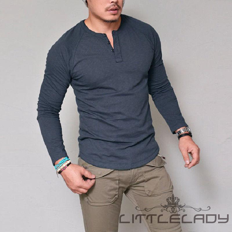 slim fit v neck long sleeve