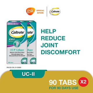 Image of CALTRATE Joint Health UC-II Collagen Supplement, 2X more effective and Reduce joint discomfort, 90 Tabs [2Packs]