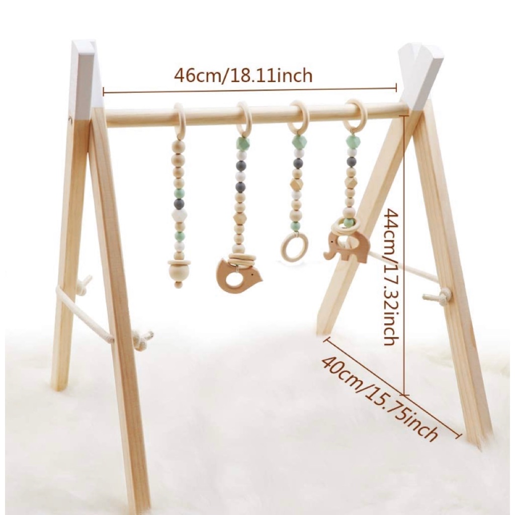 wooden play gym frame