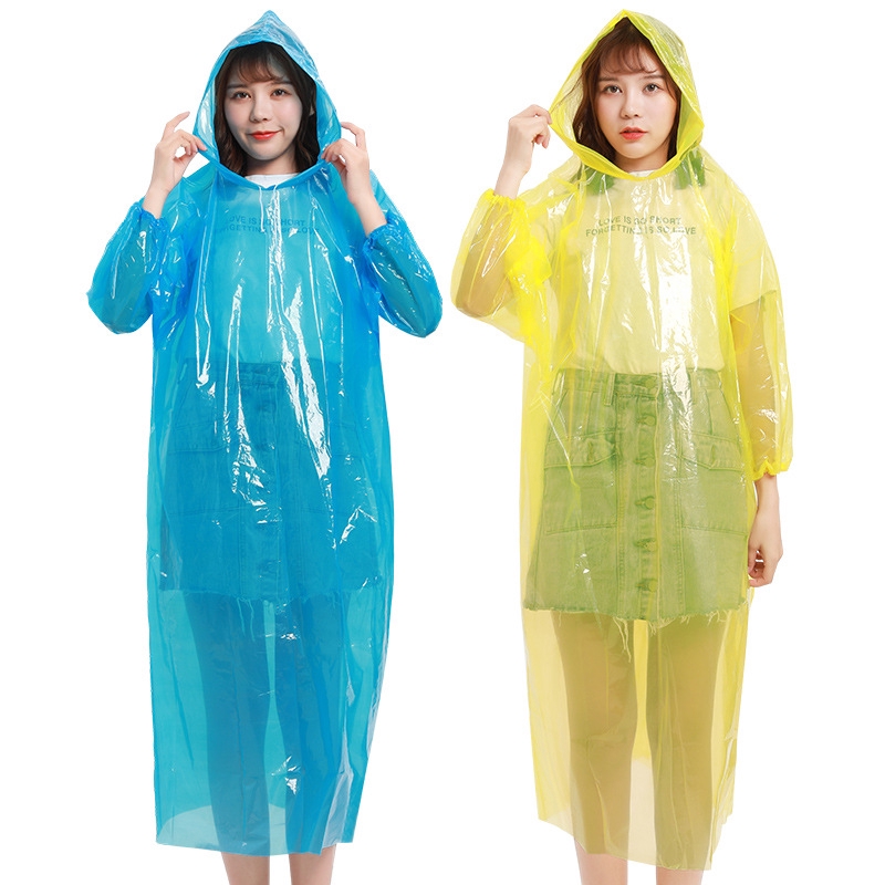 ladies long rain coat with hood