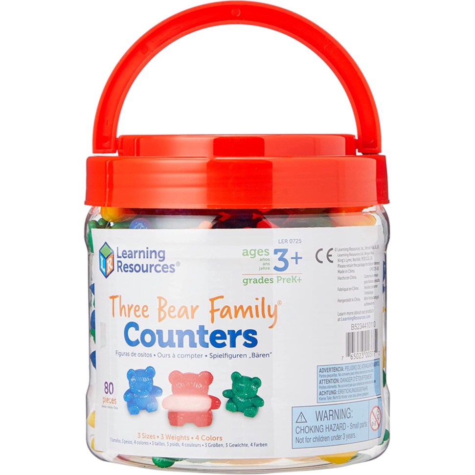 BN Learning Resources Three Bear Family Counters Educational Counting