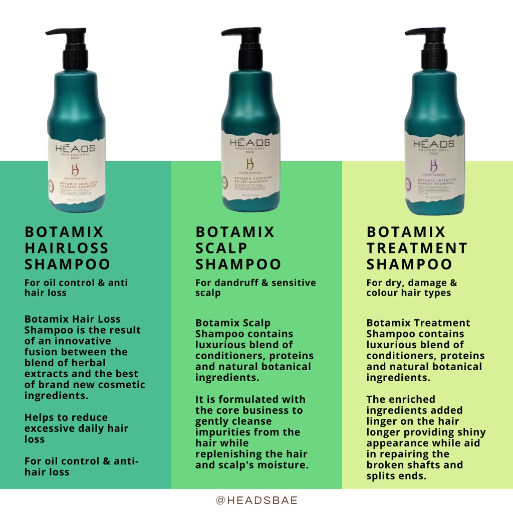 Heads Professional Paris Shampoo 300 Ml Combo Set Shopee Singapore