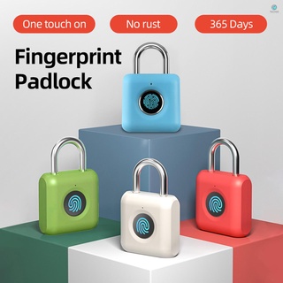 Android/iOS Fingerprint Padlock Metal Travel Luggage Lock with APP USB Charge IP66 Waterproof Bluetooth Gym Lock Biometric Padlock for School Locker Lock 