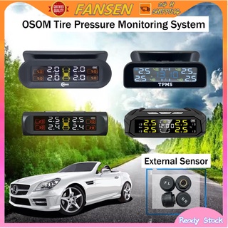 【Ready Stock】Solar TPMS Tyre Temperature Warning Auto Tire Pressure Monitoring Alarm System with Touch Switch LCD Display Smart Car TPMS Tire