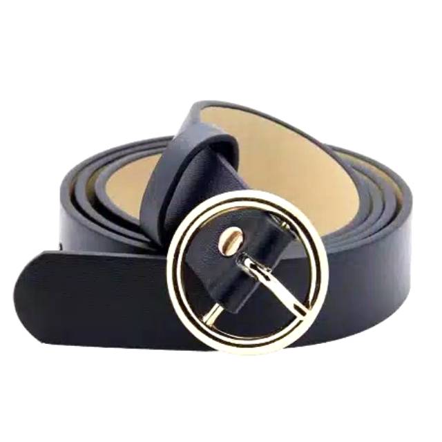 Belt O Ring Belt Buckle Black Plain Korean Ringbelt Waist Belt Shopee Singapore