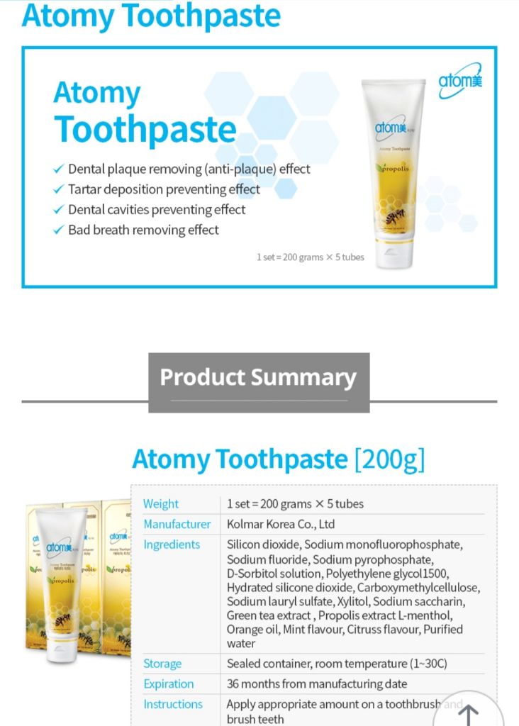 atomy toothpaste review