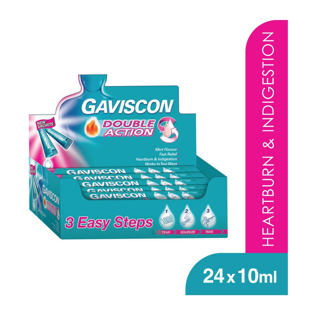 Gaviscon Double Action Sachets For Heartburn And Indigestion 24S