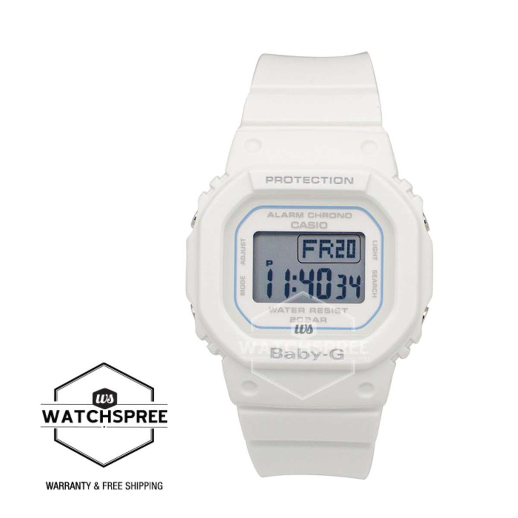 Casio Baby-G BGD-500 Series White Resin Band Watch BGD560-7D BGD-560-7D ...