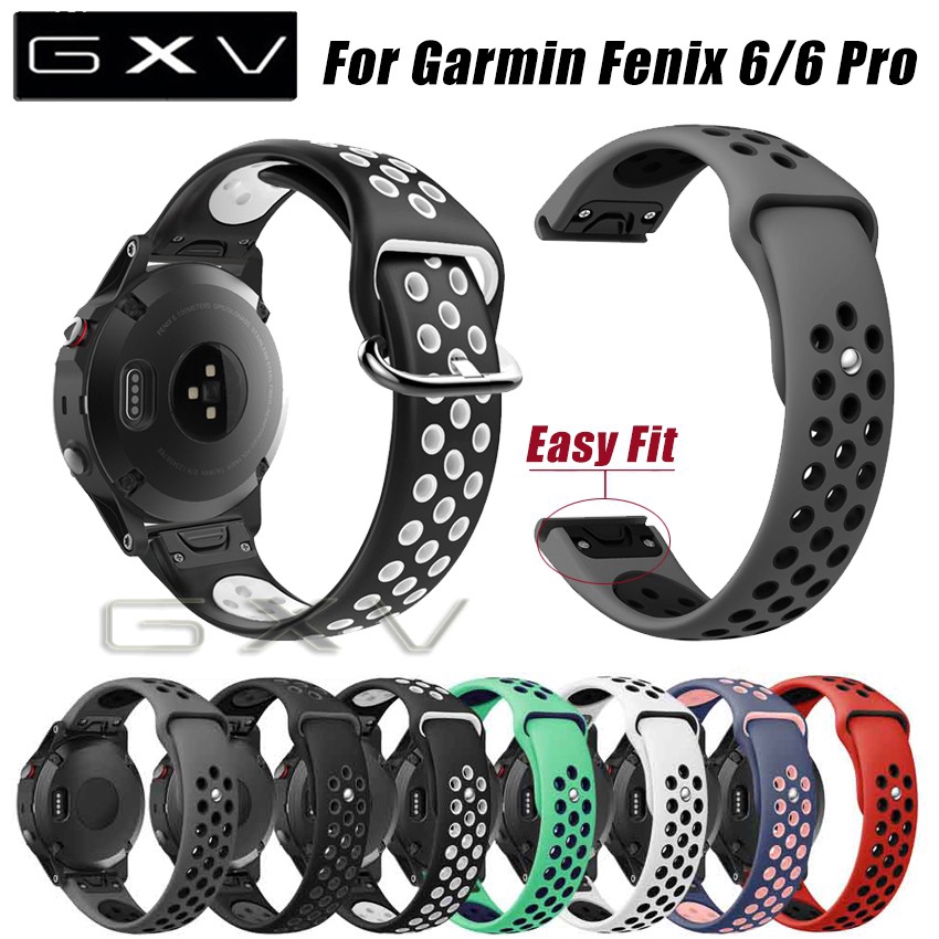 20mm22mm Sport Breathable Silicone Strap For Garmin Fenix 66 Pro6s Pro Smart Watch Band Quick 7847