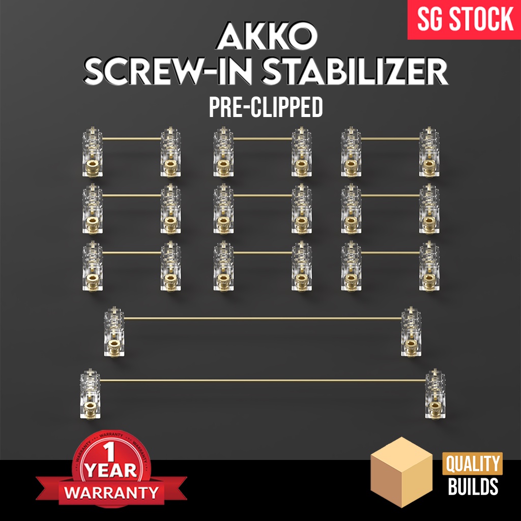 Akko Screw-In PCB Stabiliser Stabilizer Stabs Stab Custom Mechanical ...