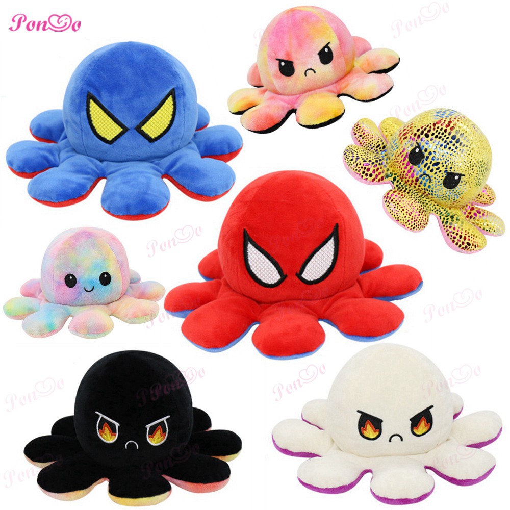 Flip Octopus Dolls Reversible Stuffed Toys Cartoon Spiderman Octopus Toy  Angry Mood Switcher Dolls Double-sided Plush Doll | Shopee Singapore
