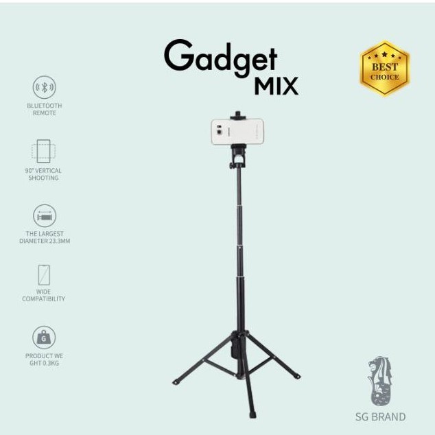 Gadget Mix DIGINUT SD118 2IN1 Portable Selfie Monopod&Tripod Stick